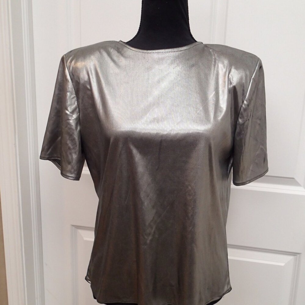 About Face Silver Ladies Top Size Medium